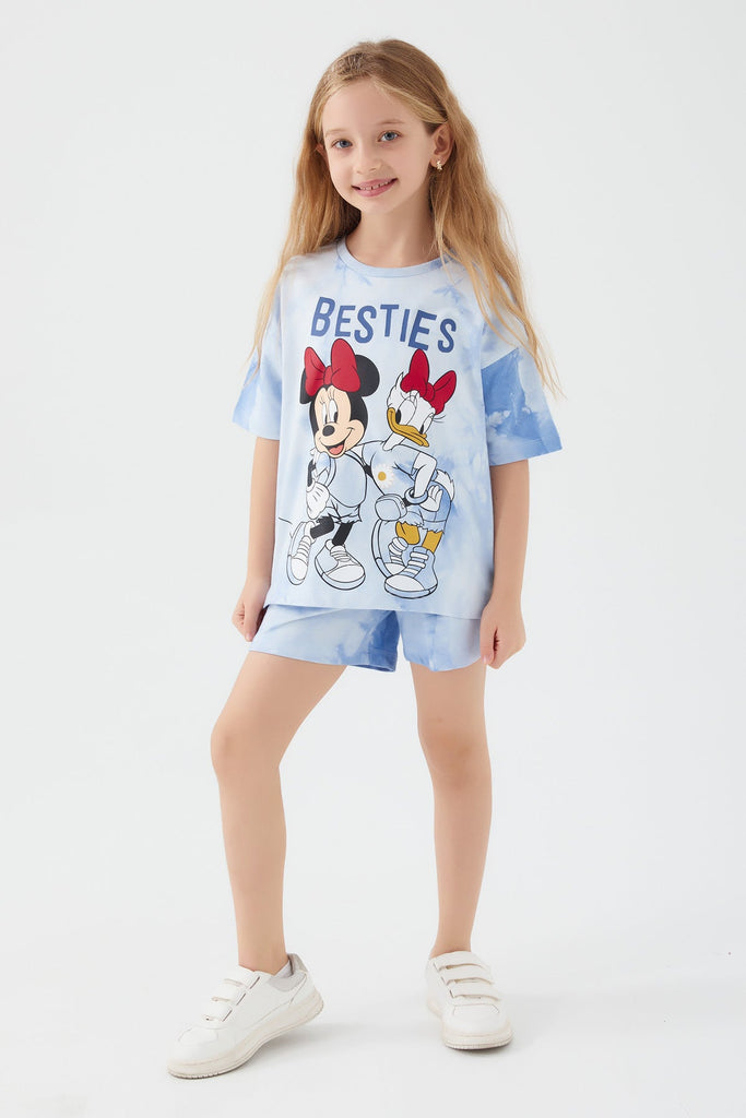 Disney plavi komplet za djevojčice "Minnie i Daisy"