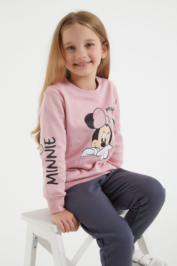 Disney roza trenerka za djevojčice s likom Minnie Mouse-[SKU]