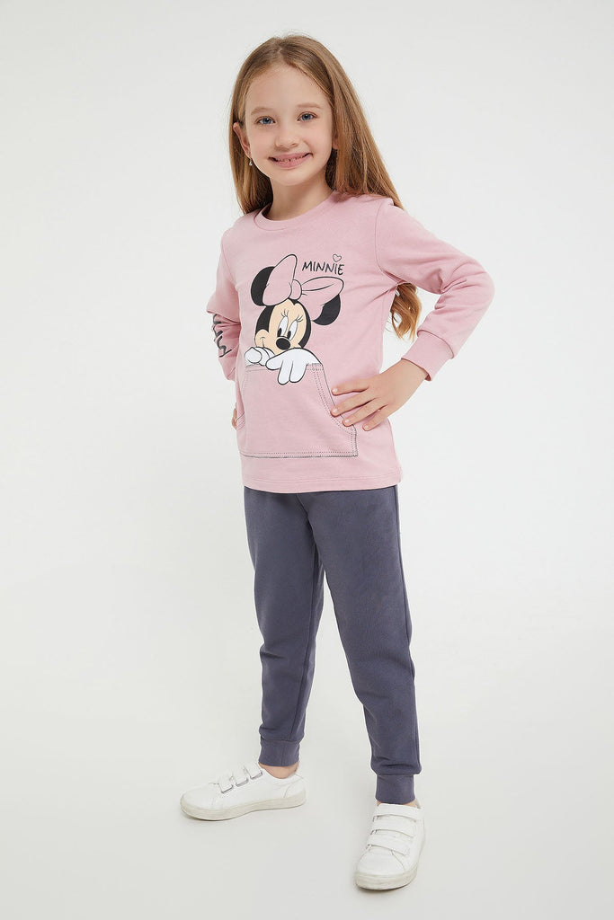 Disney roza trenerka za djevojčice s likom Minnie Mouse-[SKU]