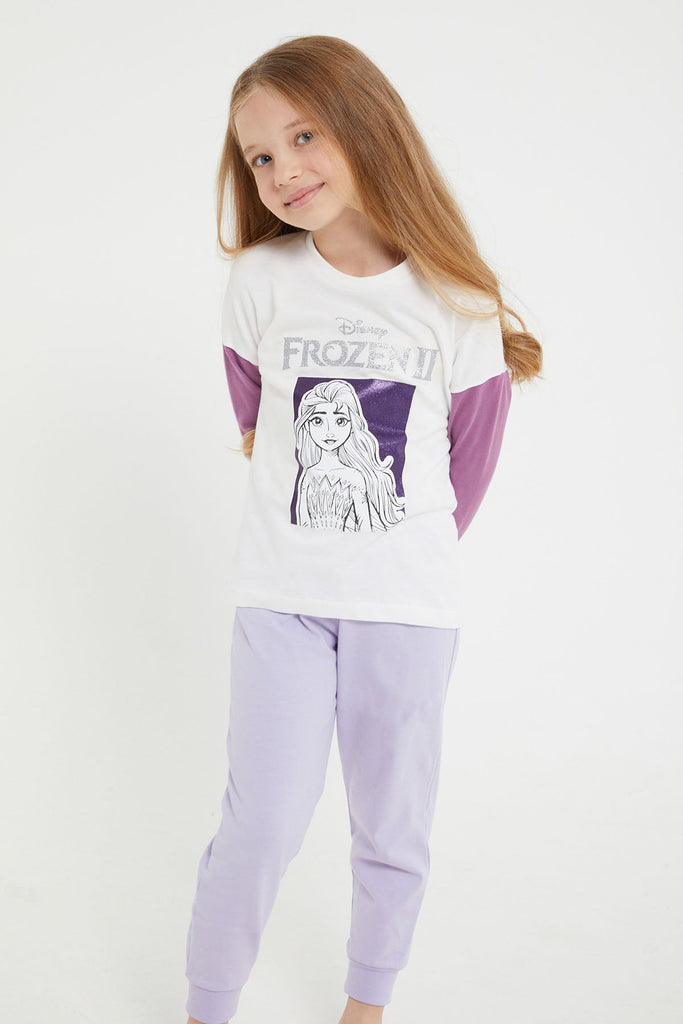 Frozen bijela pidžama za djevojčice s likom Elze