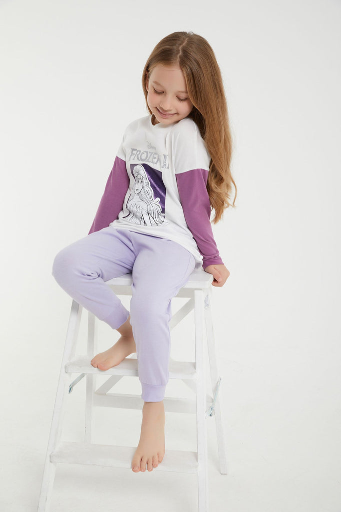 Frozen bež pidžama za djevojčice (D4699-3-Cream) 4