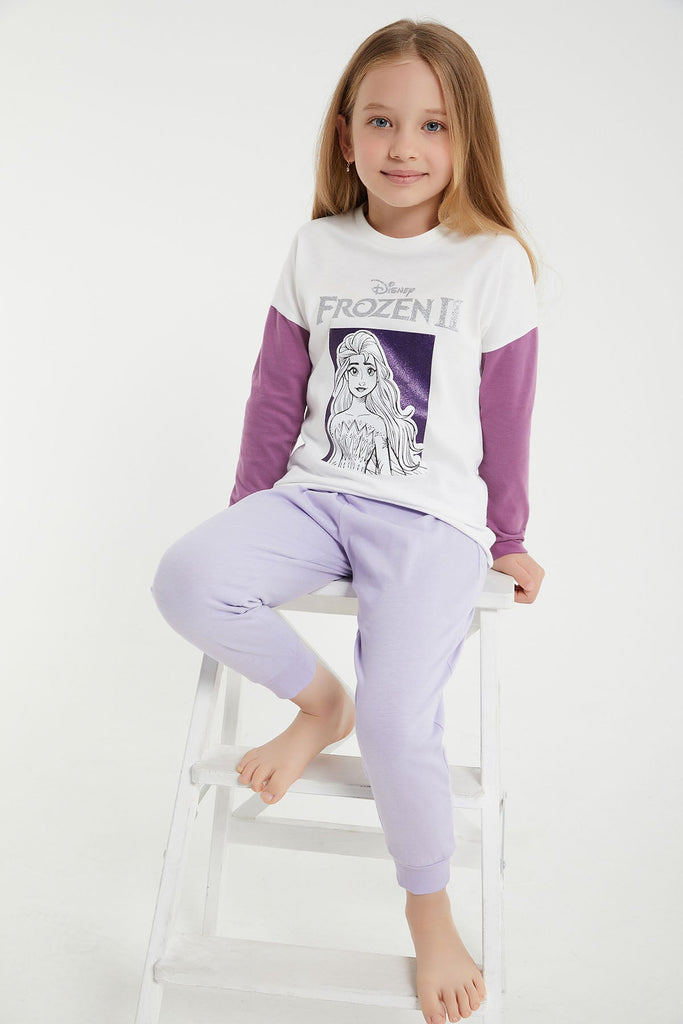 Frozen bijela pidžama za djevojčice s likom Elze