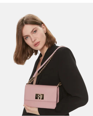 Furla roza ženska torba s lančanim remenom-[SKU]