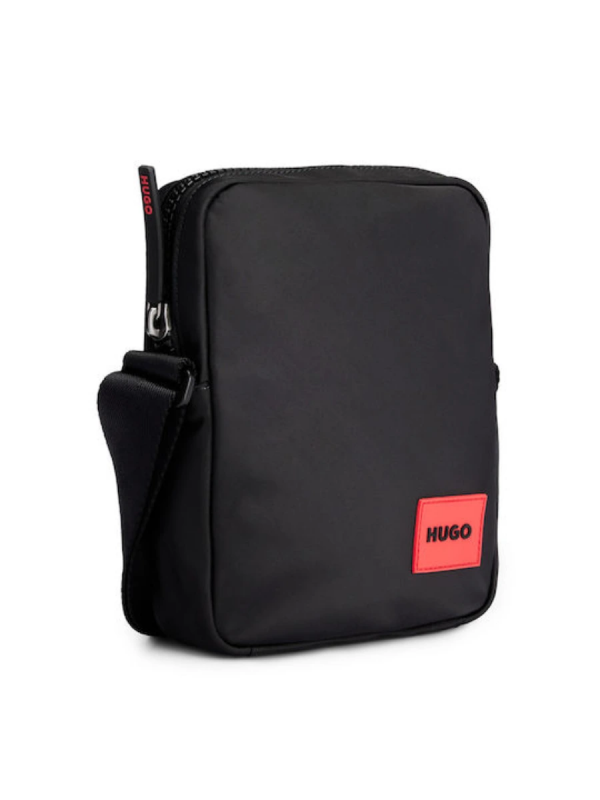Hugo crna muška torba s podesivom naramenicom-[SKU]