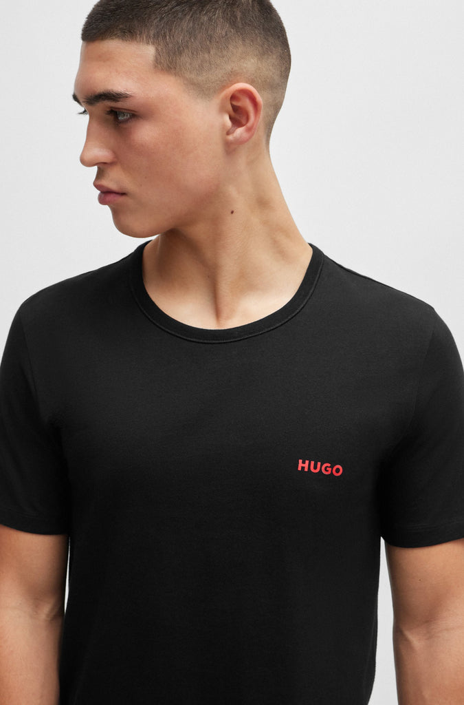 Hugo crna muška majica s okruglim izrezom