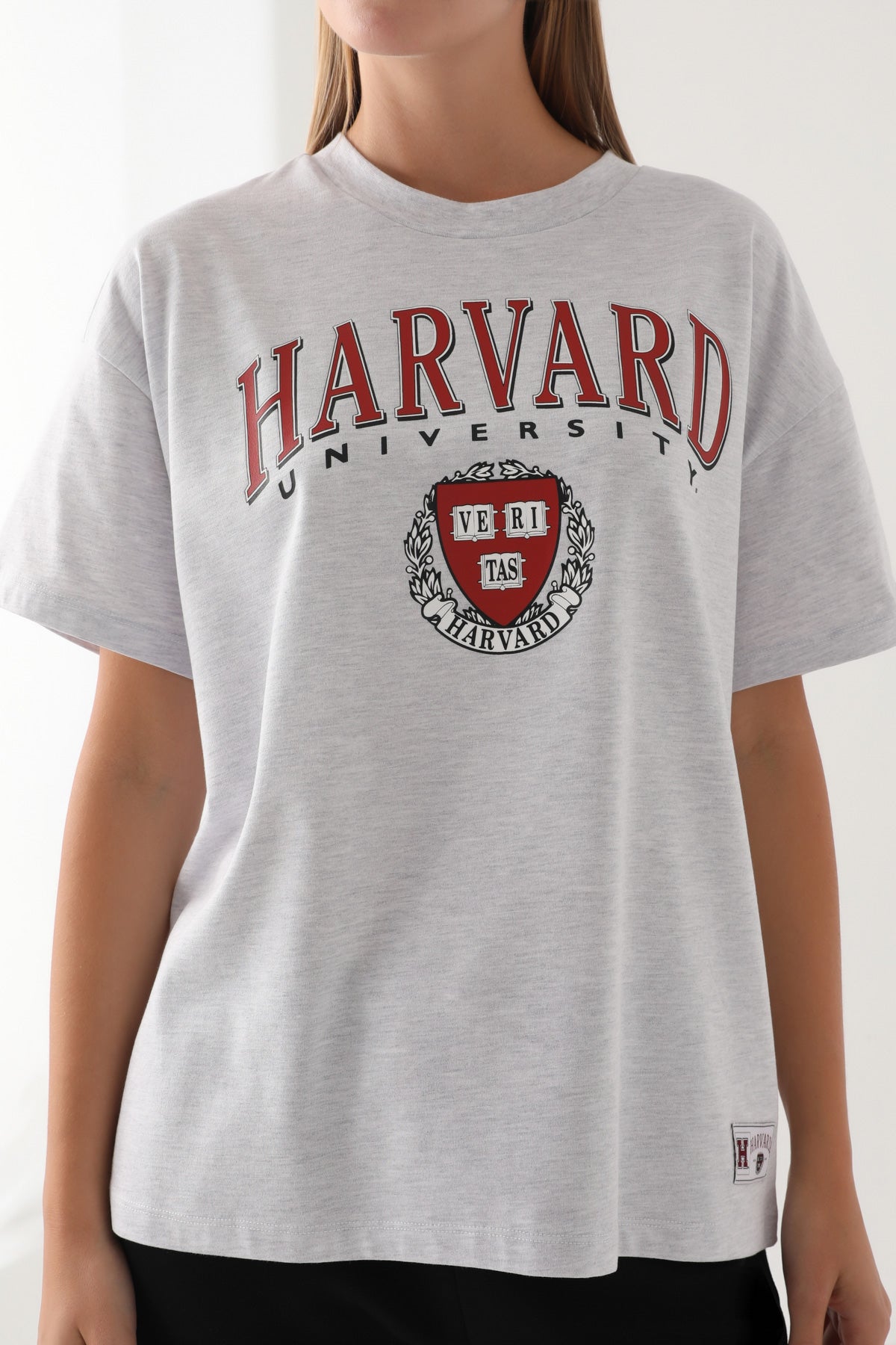 Harvard bijela ženska majica sa širokim rukavima