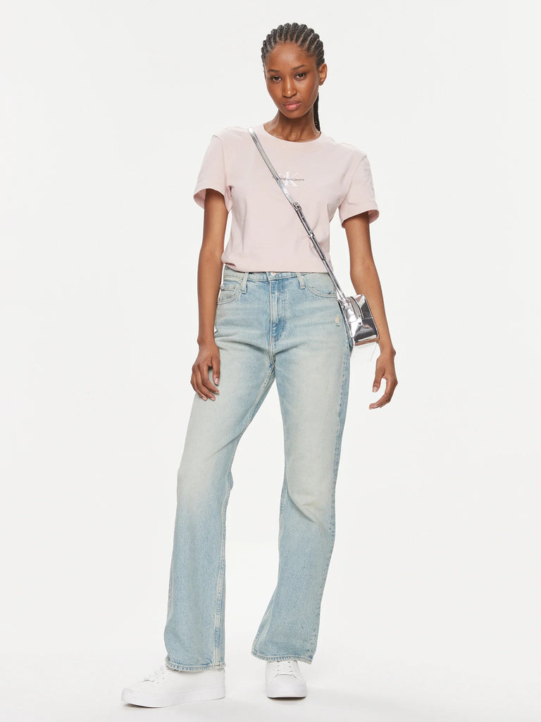 Calvin Klein roza ženska majica sa zaobljenim vratnim izrezom-[SKU]