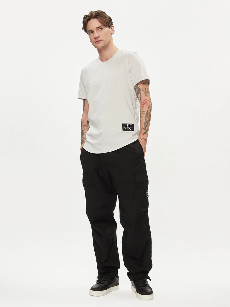 Calvin Klein siva muška majica s okruglim izrezom-[SKU]