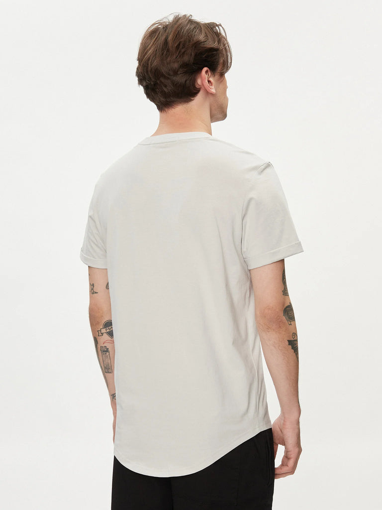 Calvin Klein siva muška majica s okruglim izrezom-[SKU]