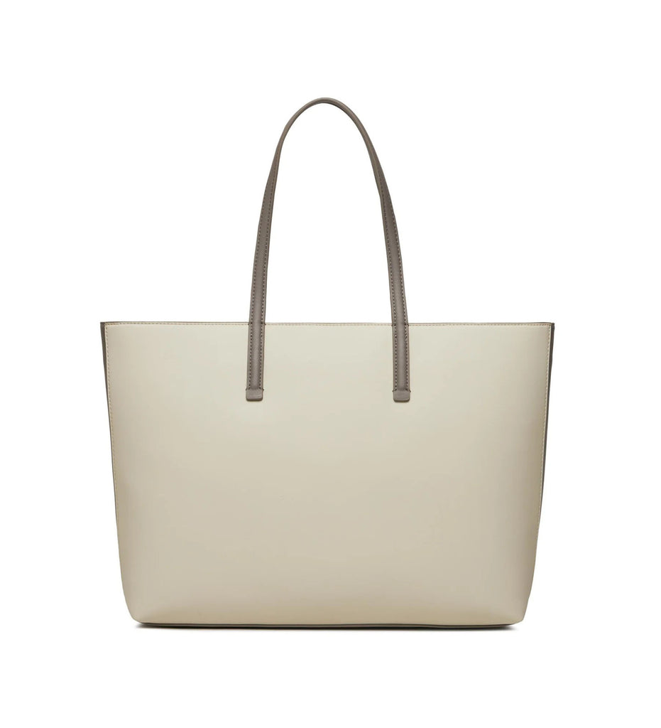 Calvin Klein bež ženska torba sa strukturnim detaljima-[SKU]