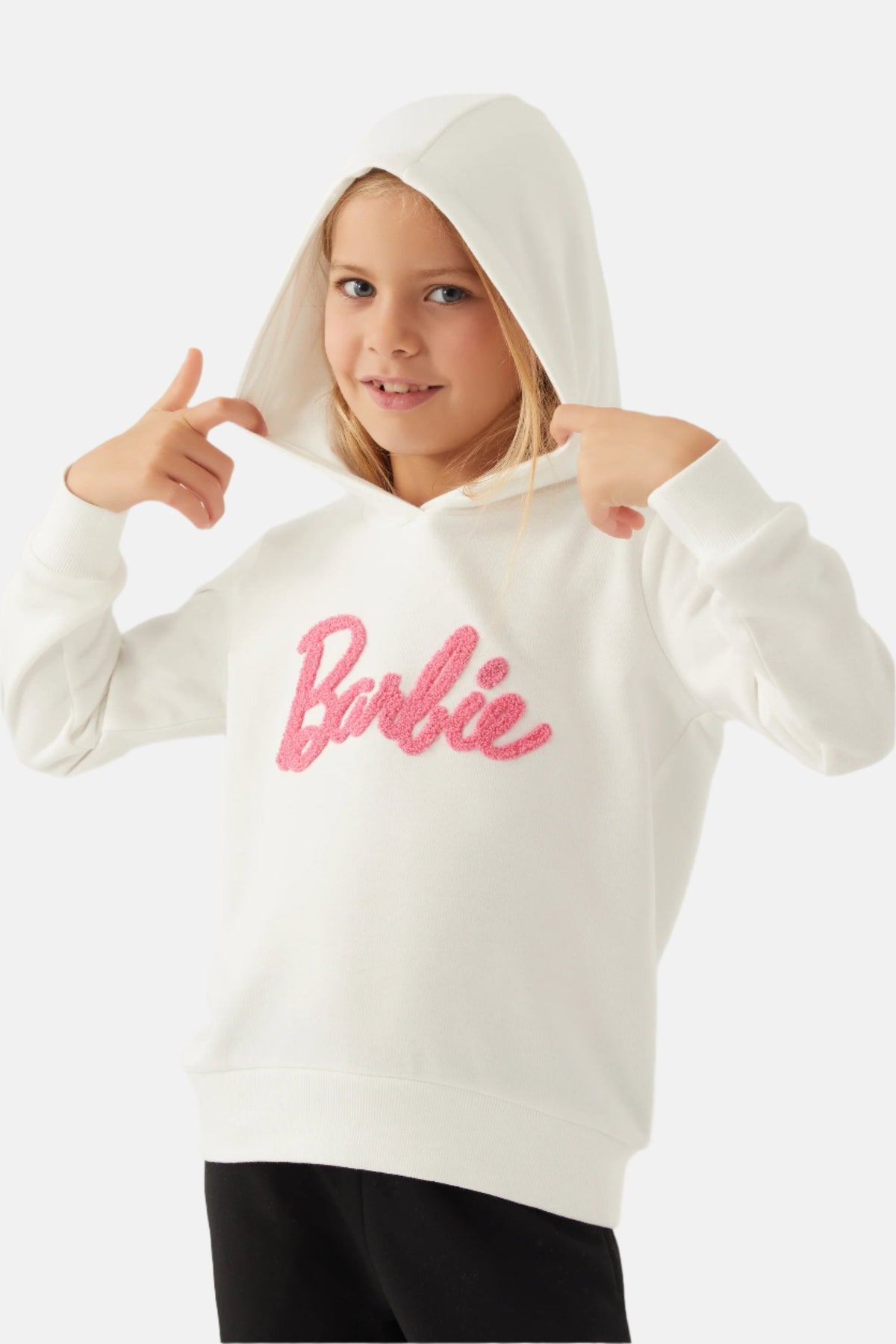 Barbie bijela trenerka za djevojčice sa kapuljačom
