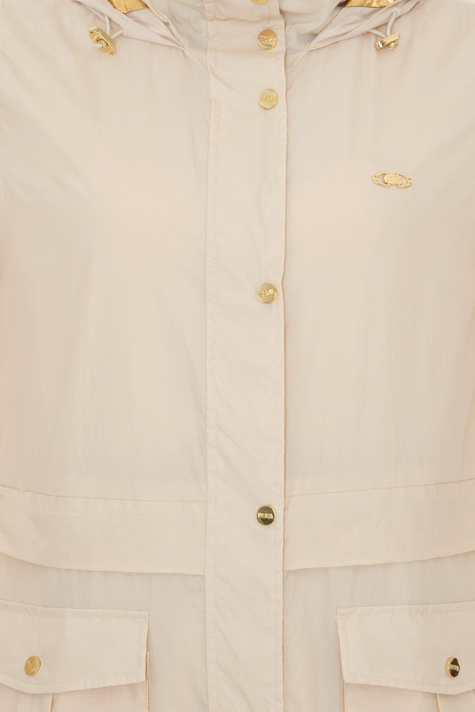 U.S. Polo Assn. bež ženska jakna sa zlatnim detaljima-[SKU]