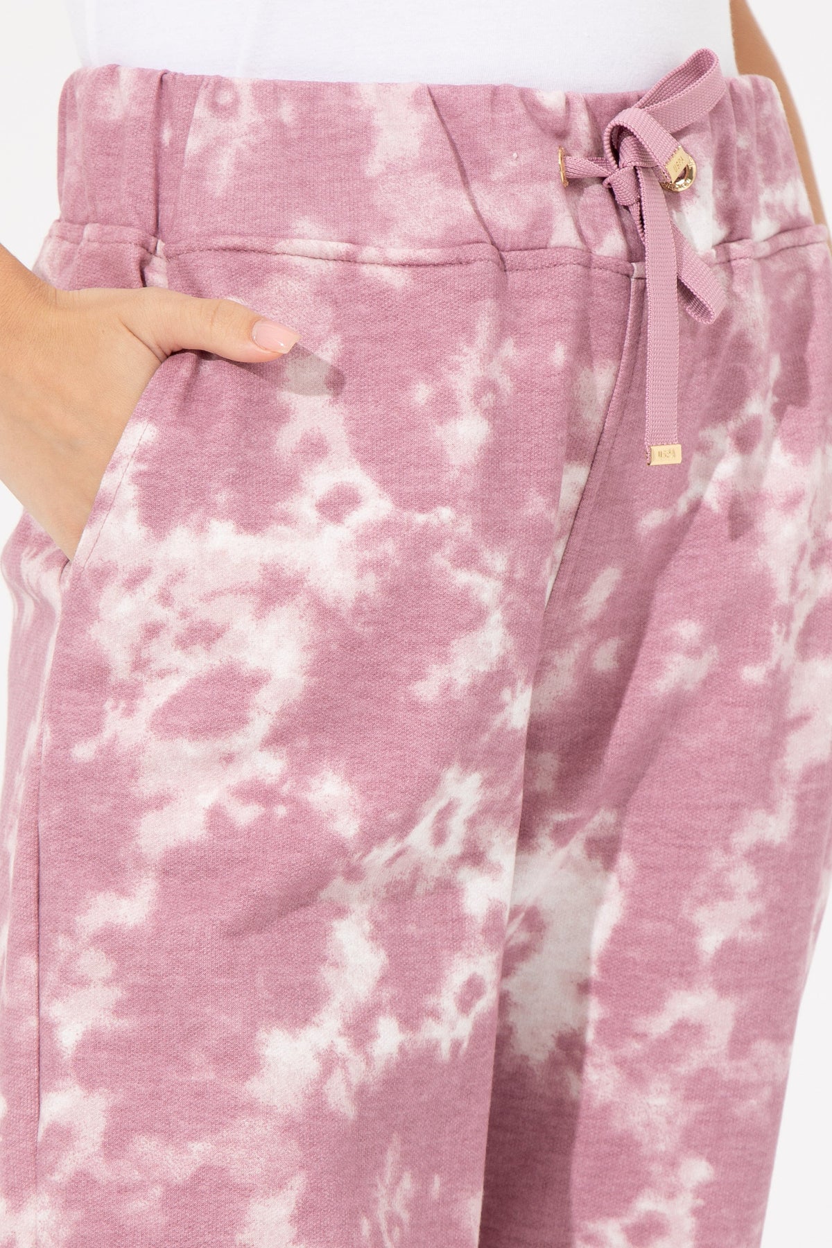 U.S. Polo Assn. roza ženske pantalone s cvjetnim uzorkom