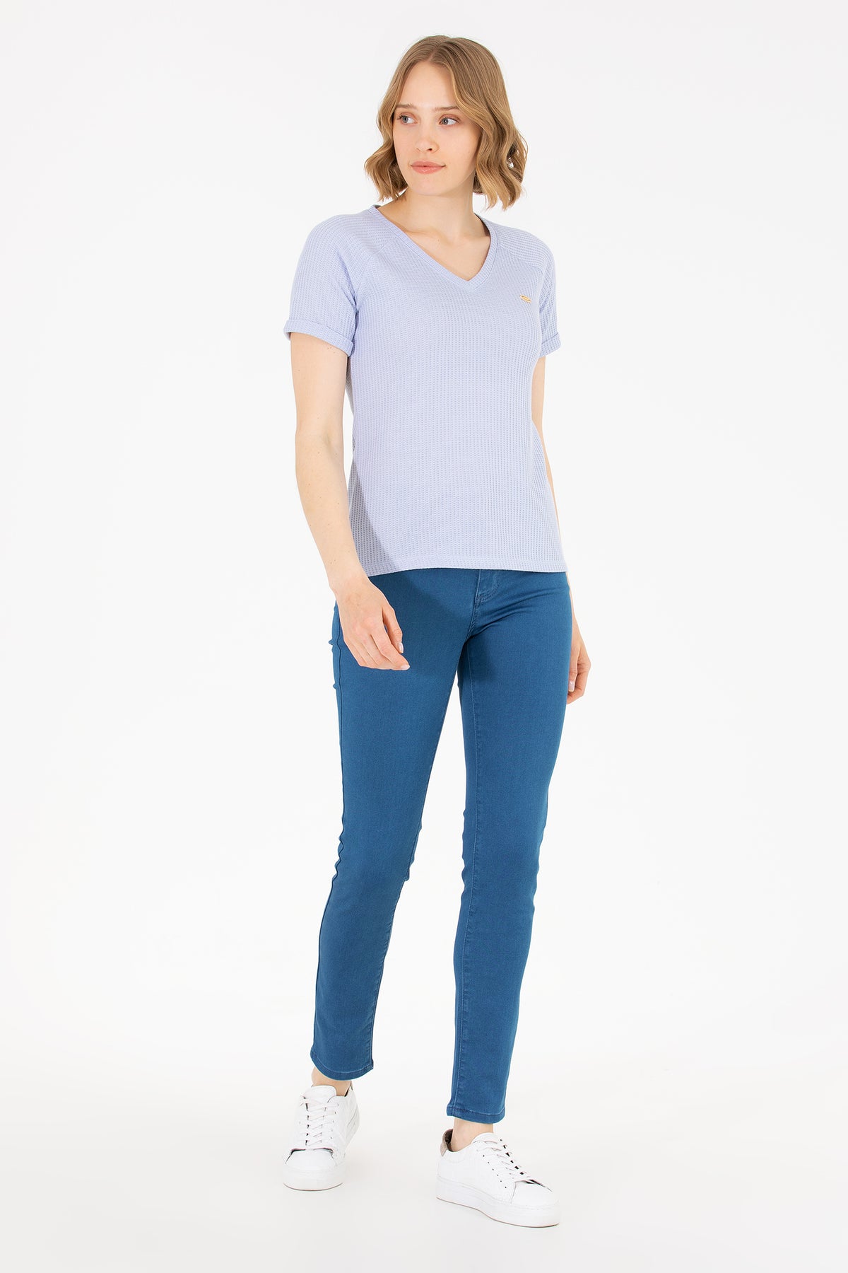 U.S. Polo Assn. tamnoplave ženske uske pantalone
