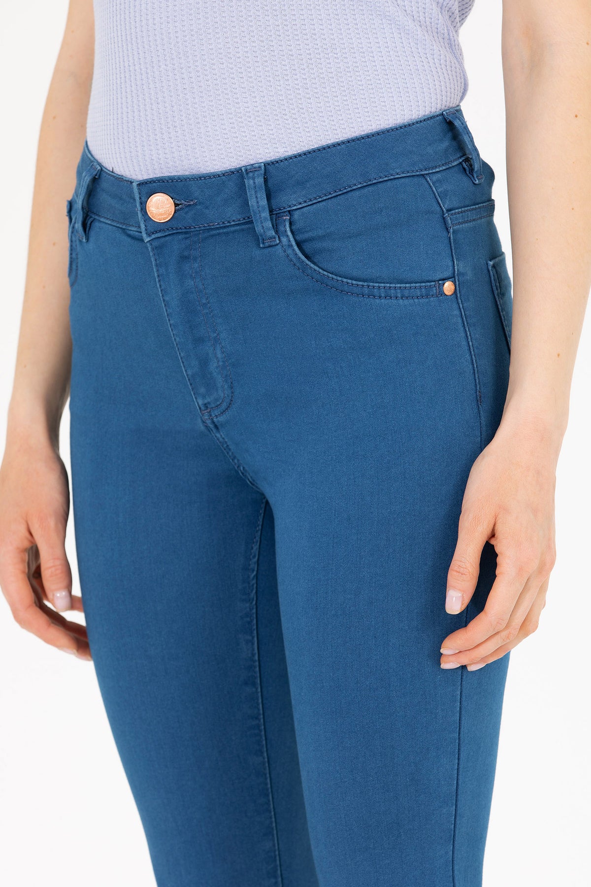 U.S. Polo Assn. tamnoplave ženske uske pantalone