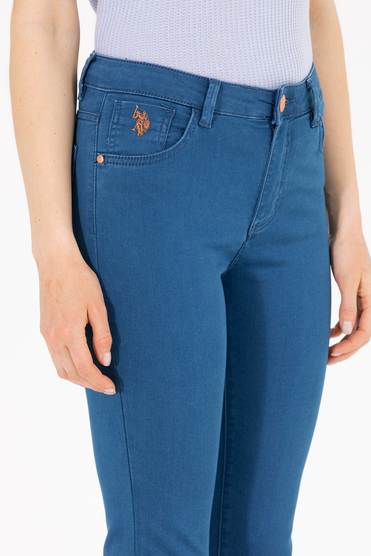 U.S. Polo Assn. tamnoplave ženske uske pantalone