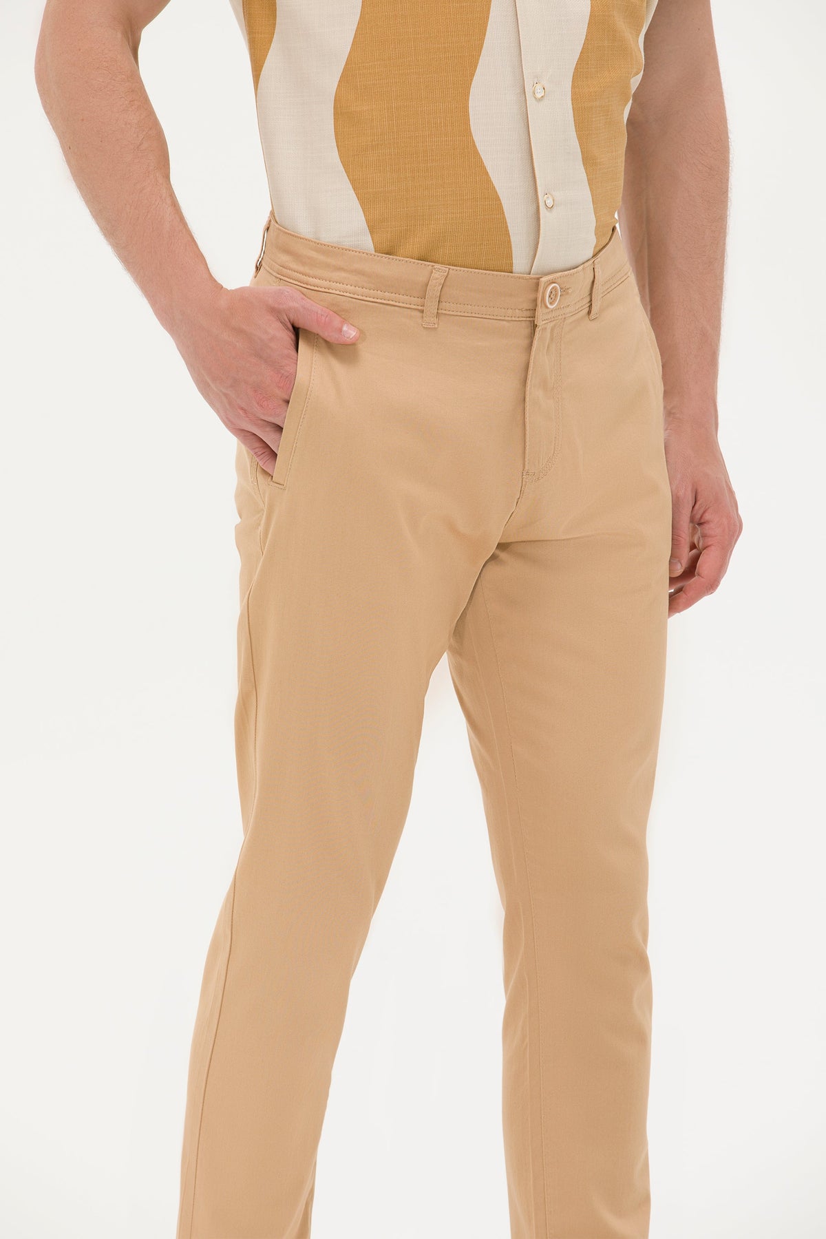 U.S. Polo Assn. bež muške uske pantalone