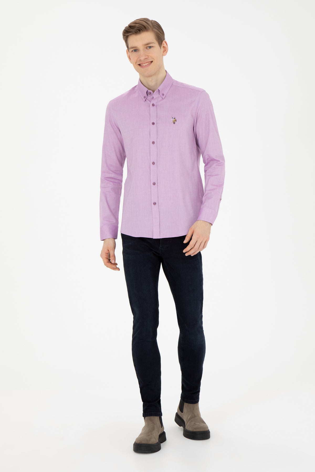 U.S. Polo Assn. ljubičasta muška button-down košulja