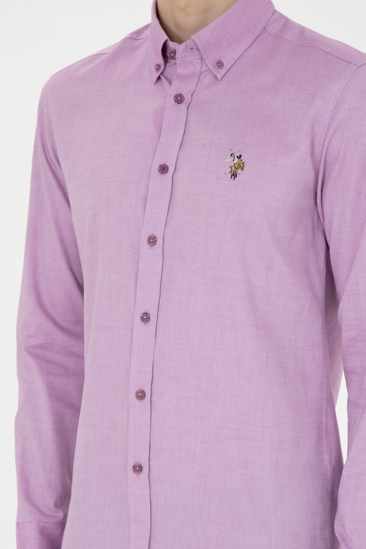 U.S. Polo Assn. ljubičasta muška košulja s button-down kragnom