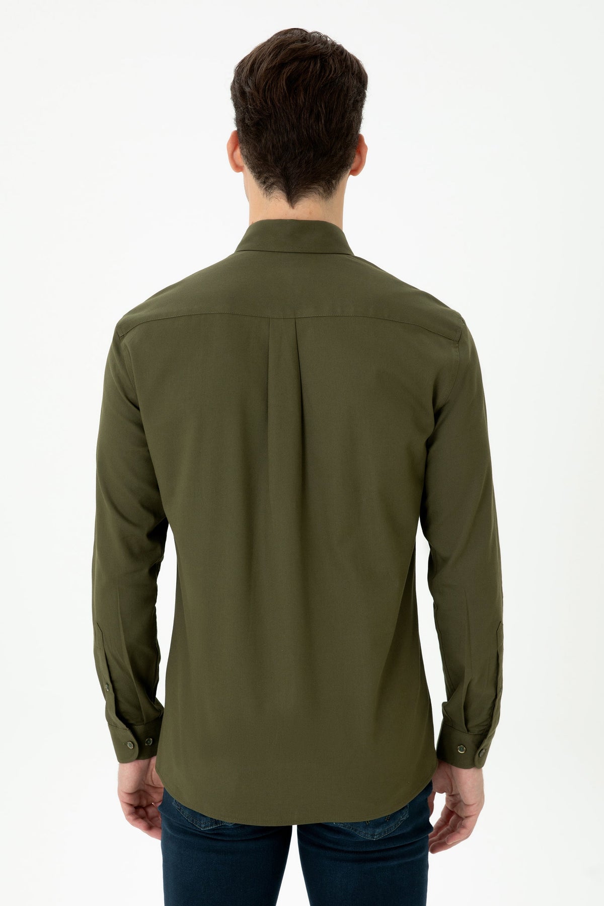 U.S. Polo Assn. khaki muška košulja s dugim rukavima
