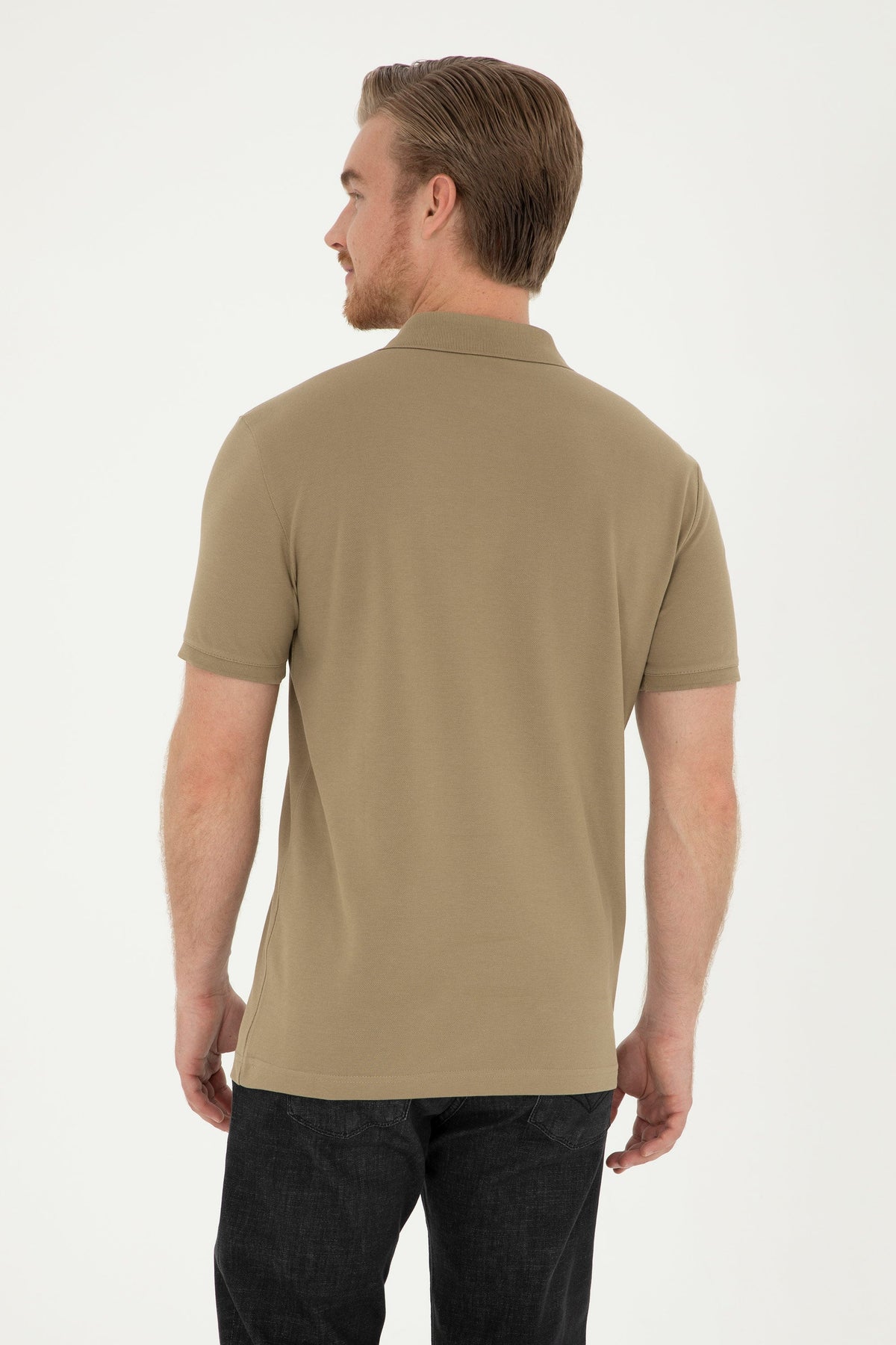 U.S. Polo Assn. khaki muška polo majica s vezenim logom
