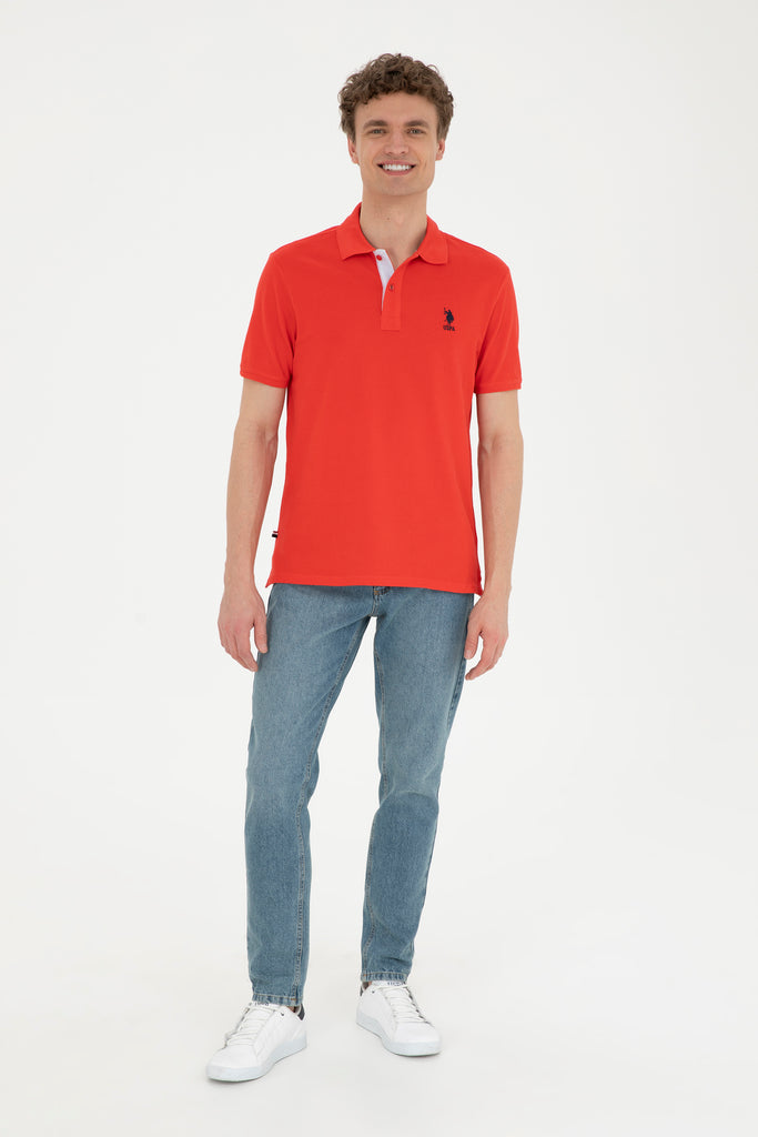 U.S. Polo Assn. crvena polo majica kratkih rukava-[SKU]