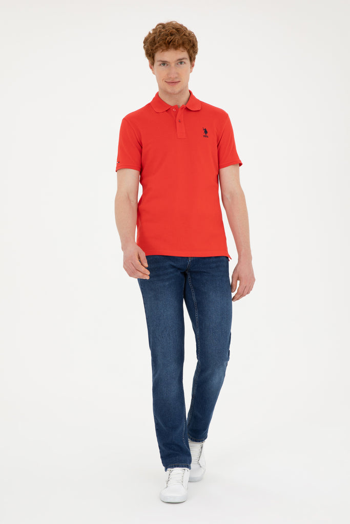 U.S. Polo Assn. crvena polo majica kratkih rukava-[SKU]