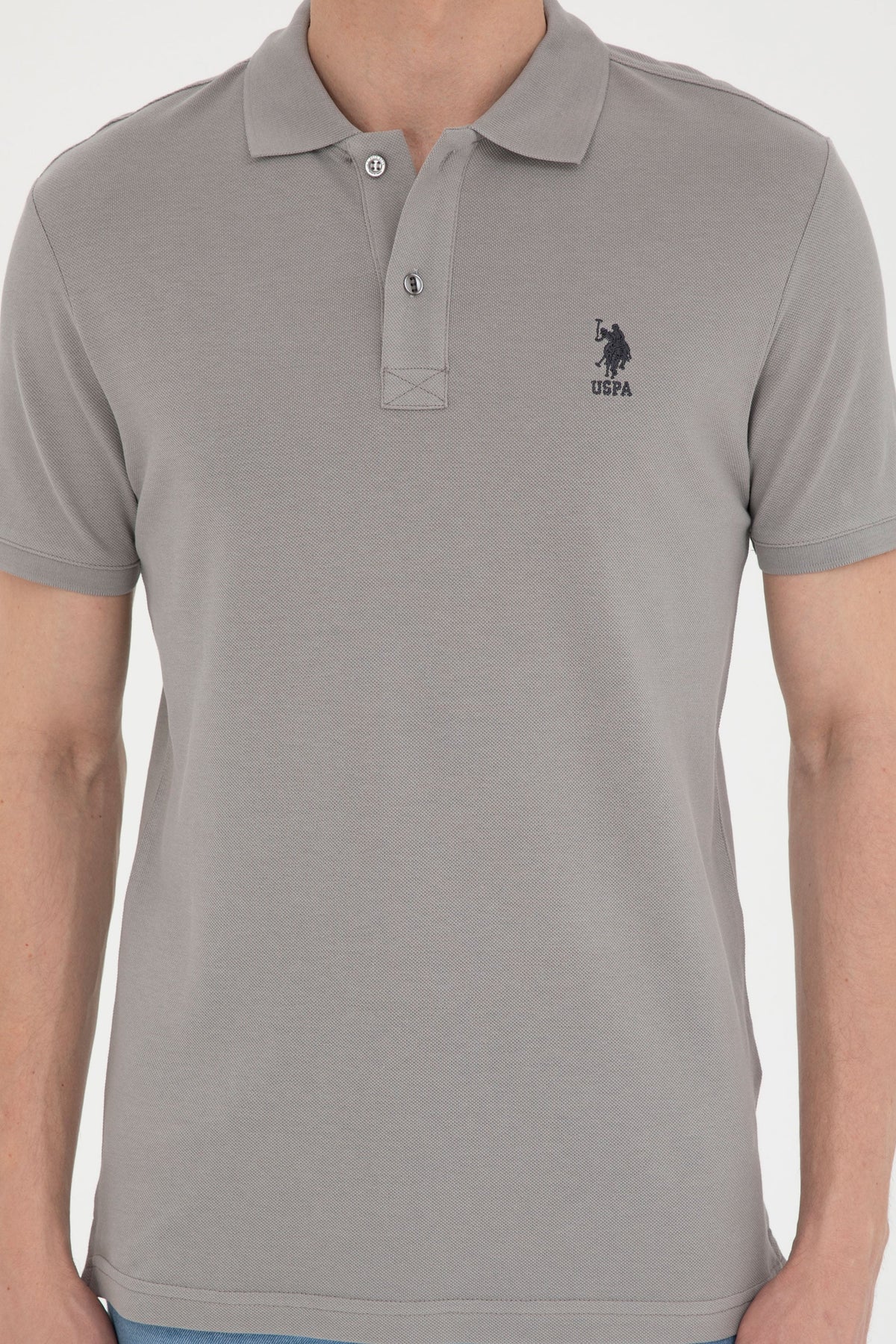 U.S. Polo Assn. siva muška polo majica s vezenim logom