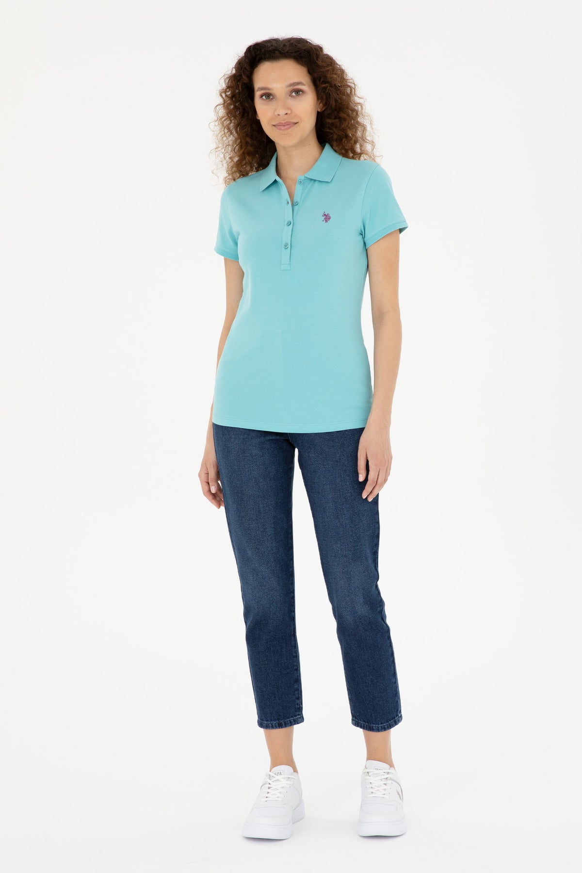U.S. Polo Assn. tirkizna ženska polo majica s malim logom