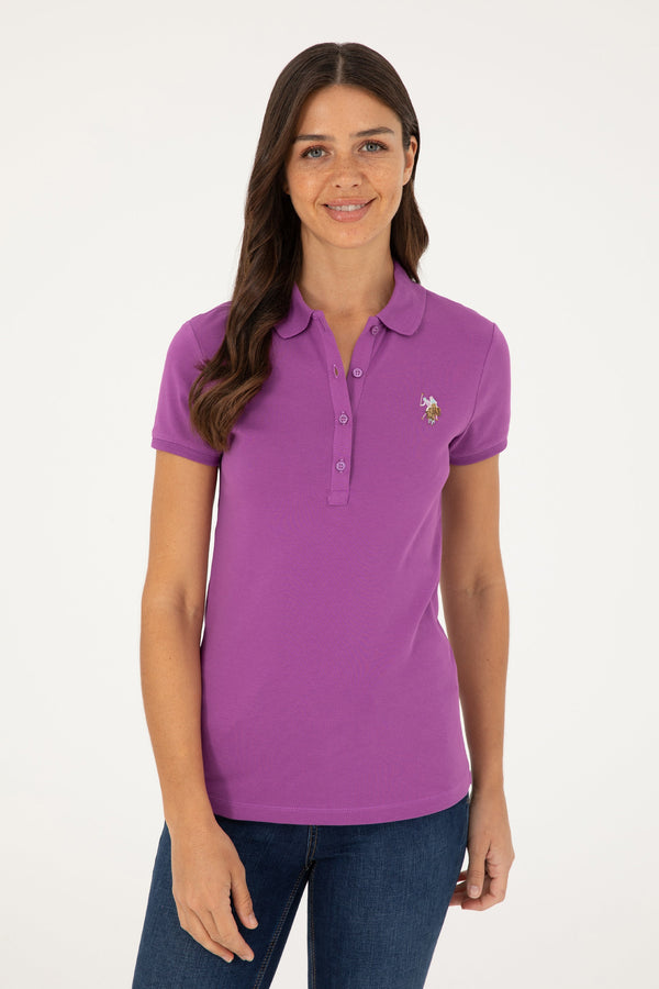 U.S. Polo Assn. ljubičasta ženska polo majica s malim logom