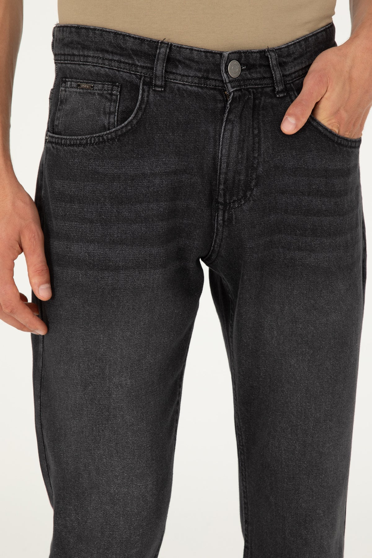 U.S. Polo Assn. crne muške farmerke