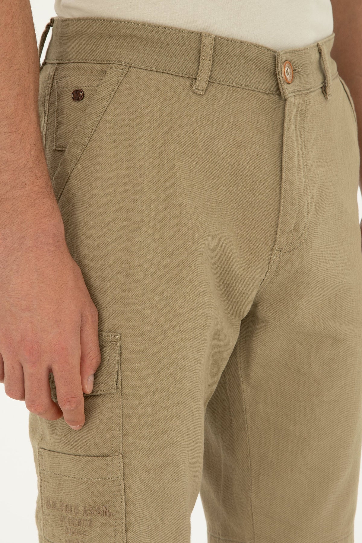 U.S. Polo Assn. khaki muški šorc s cargo džepom