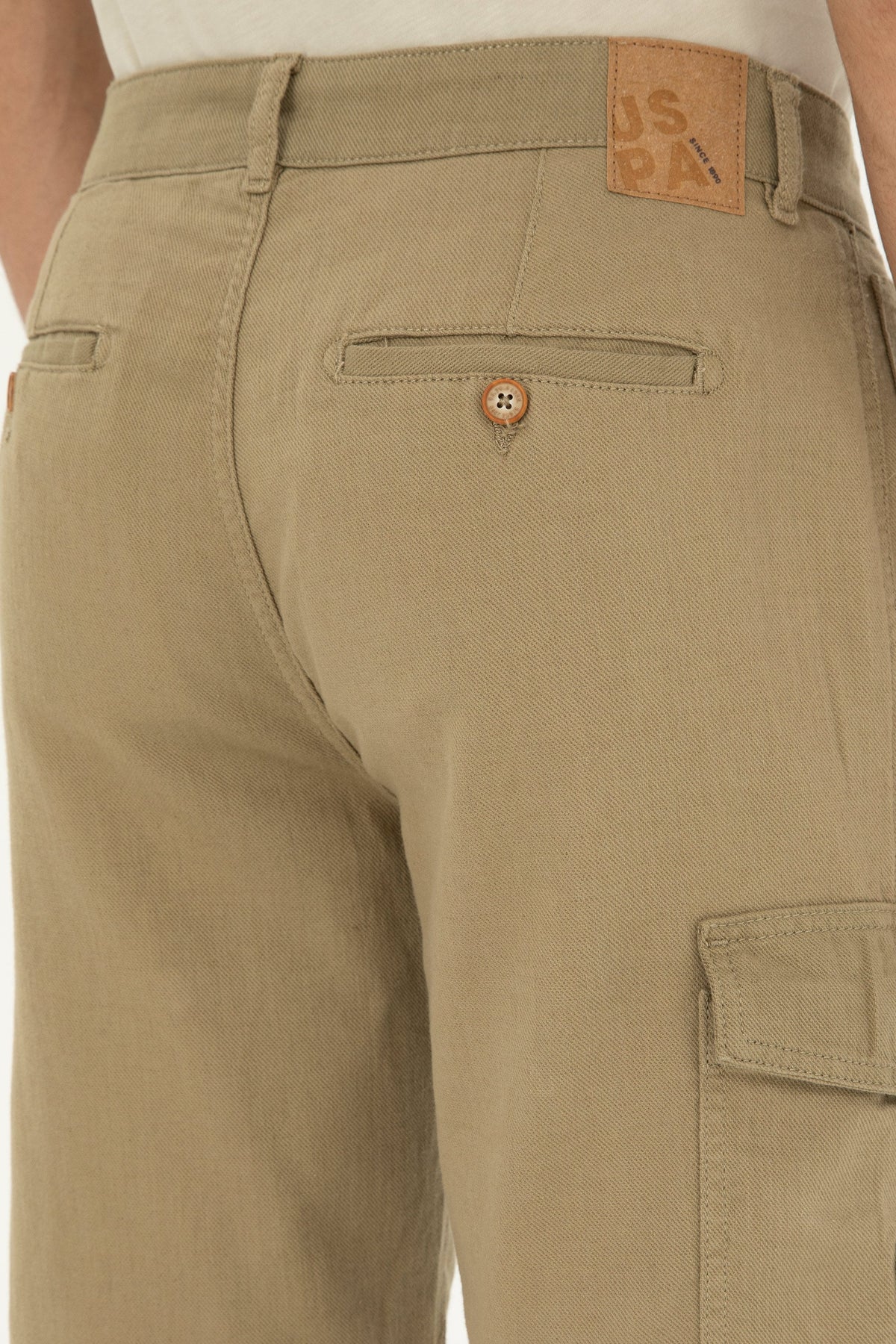 U.S. Polo Assn. khaki muški šorc s cargo džepom