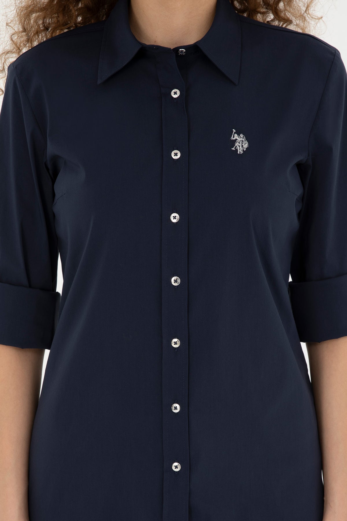 U.S. Polo Assn. teget ženska košulja podvrnutih rukava