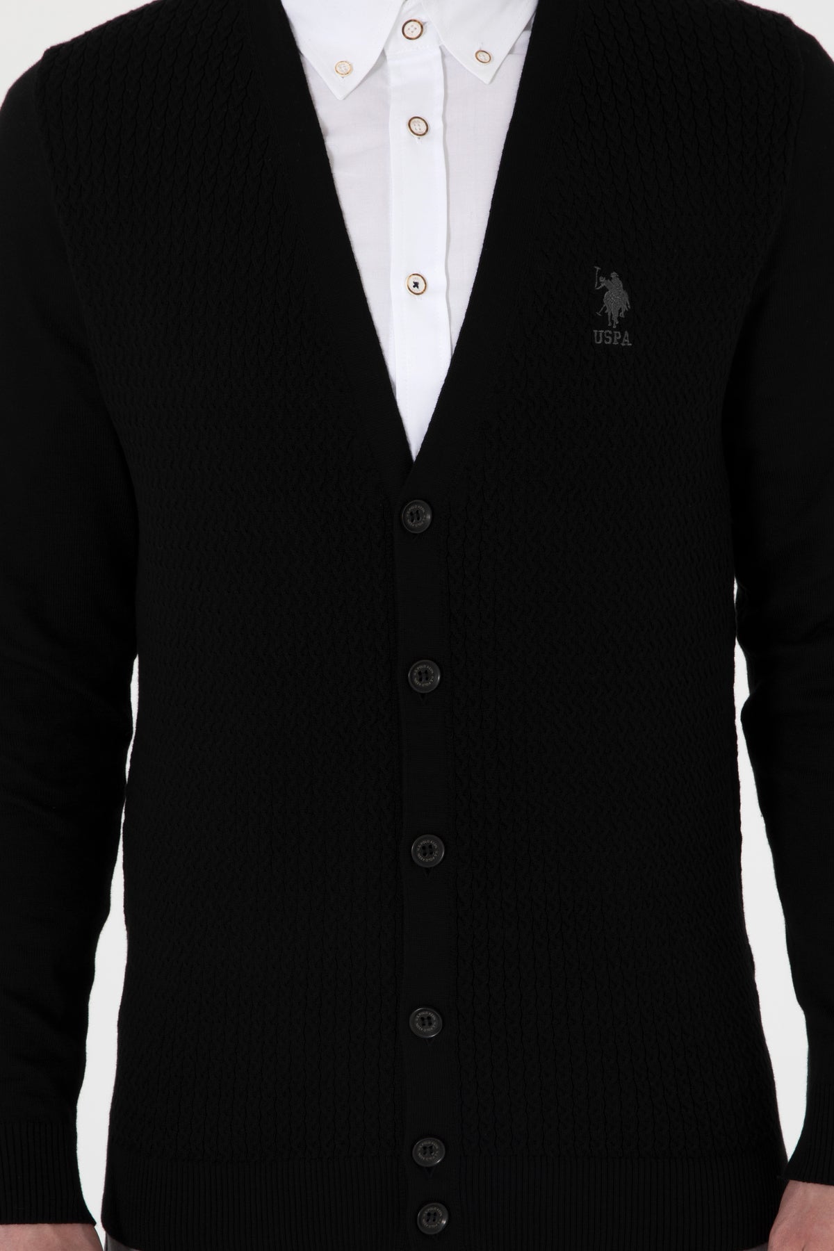 U.S. Polo Assn. crni muški kardigan