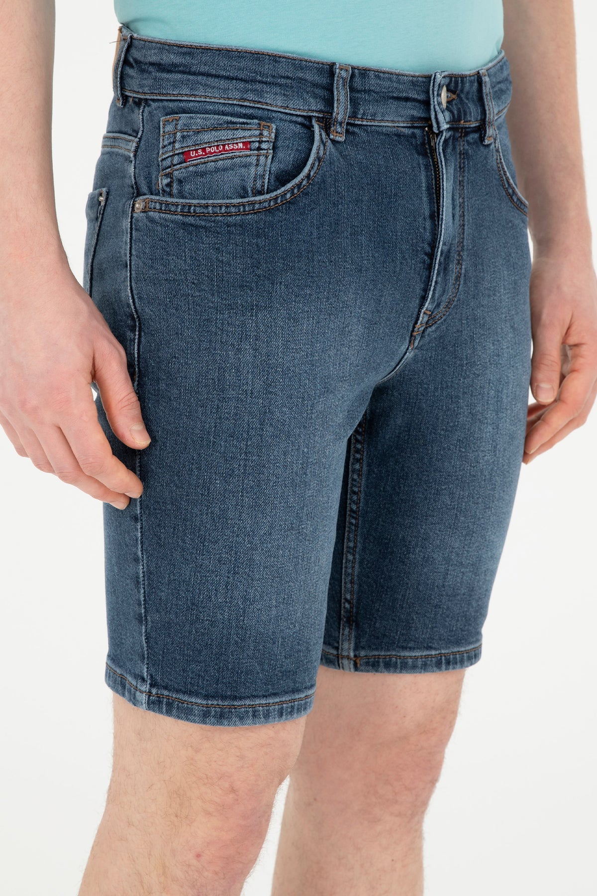 U.S. Polo Assn. tamno plave muške jeans bermude