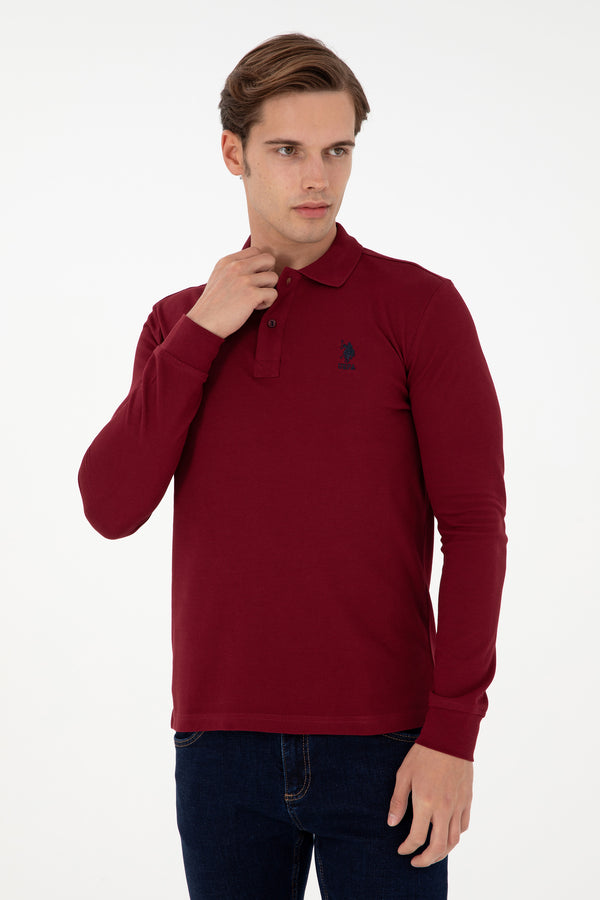 U.S. Polo Assn. bordo muška majica dugih rukava klasičnog kroja