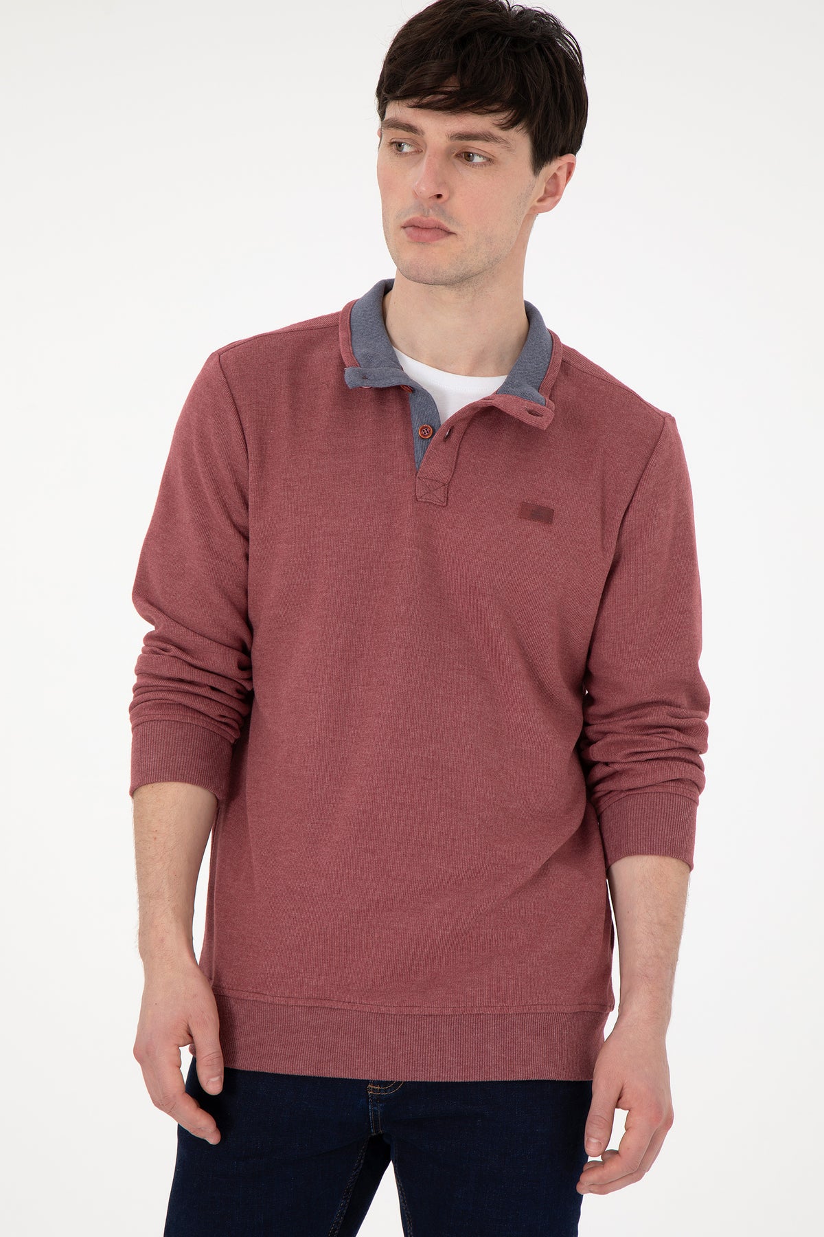 U.S. Polo Assn. bordo muška polo majica s kontrastnom