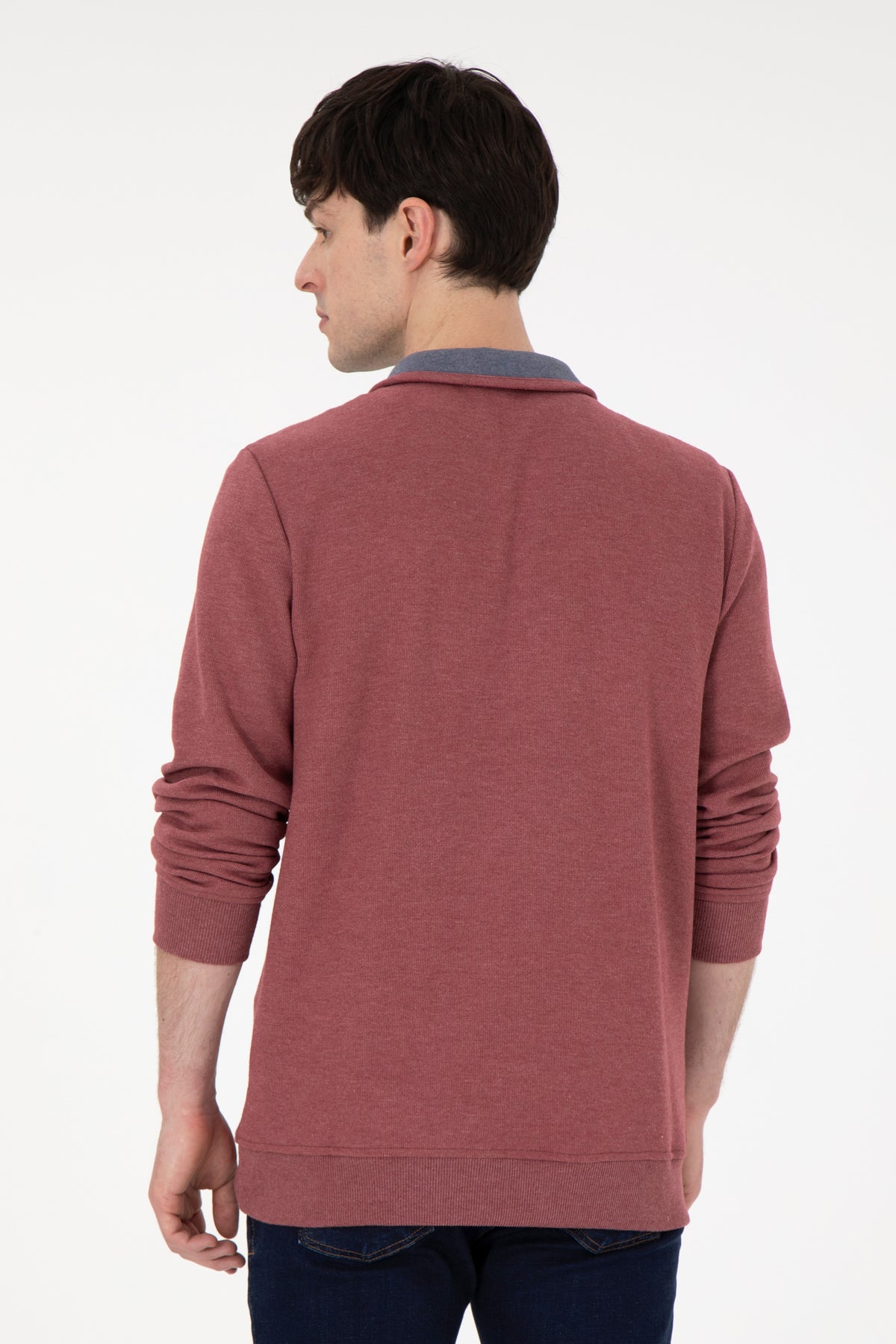 U.S. Polo Assn. bordo muška polo majica s kontrastnom