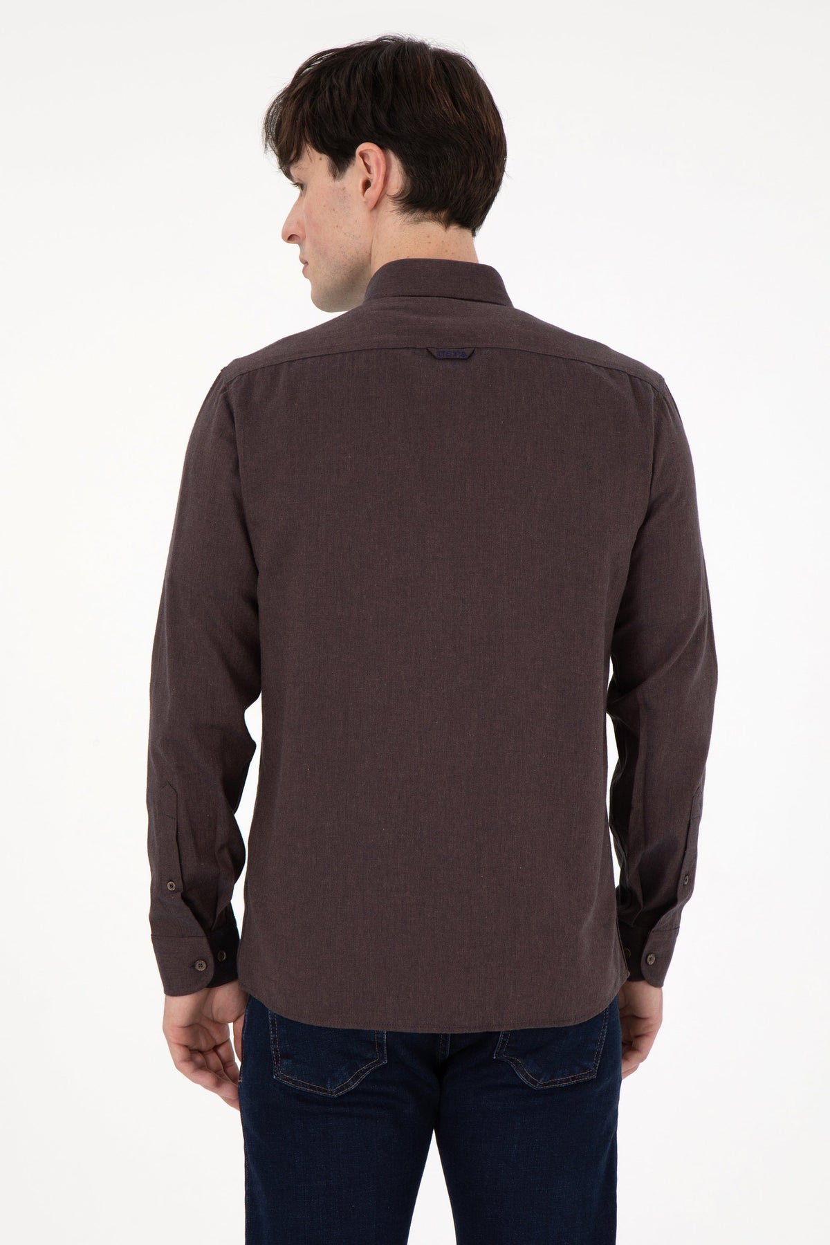 U.S. Polo Assn. smeđa muška košulja s button-down kragnom