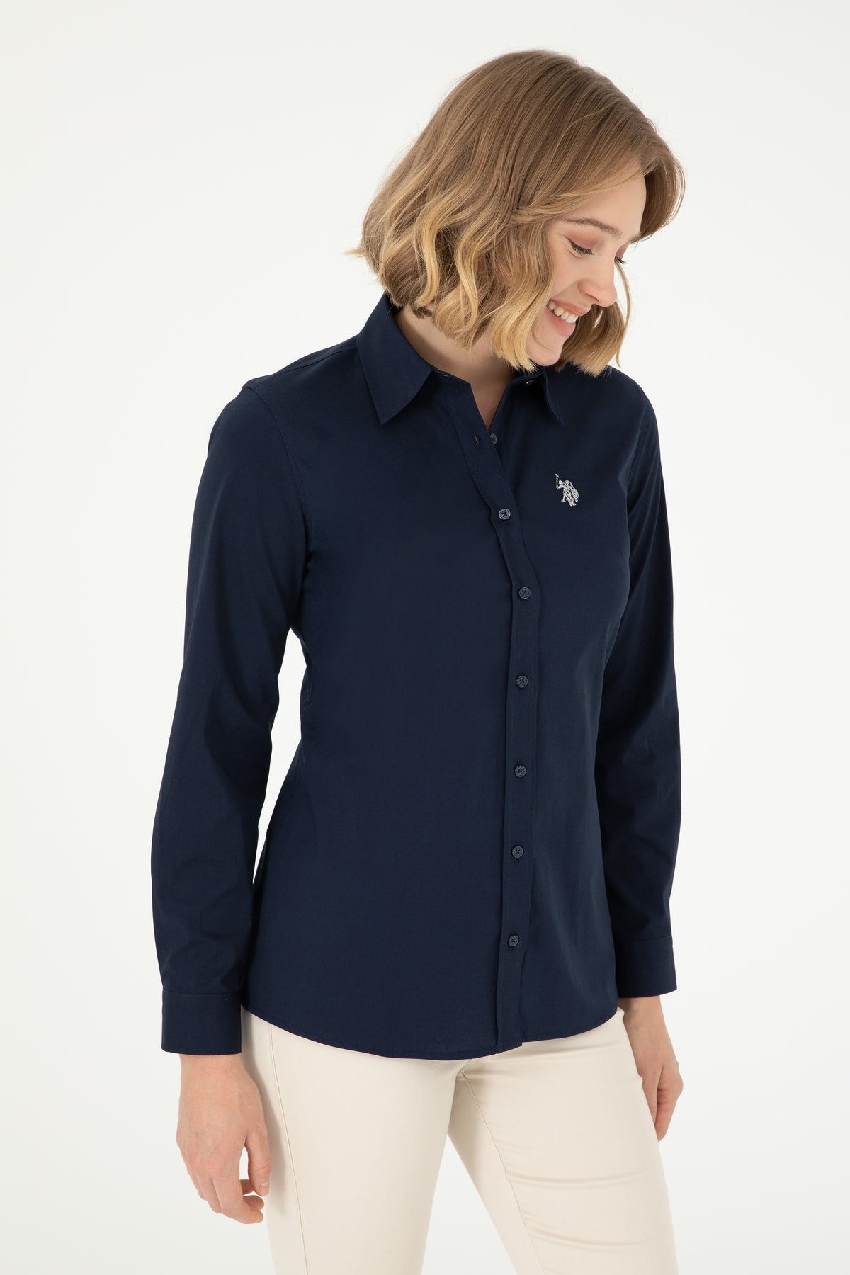 U.S. Polo Assn. teget ženska košulja uskog kroja