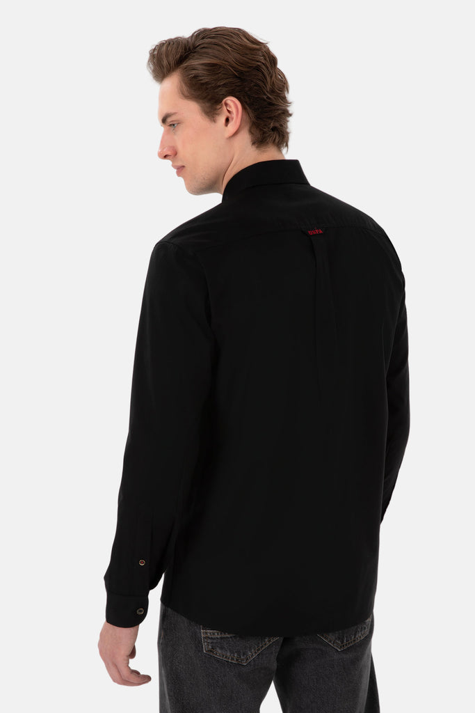 U.S. Polo Assn. crna muška košulja dugih rukava sa logom-[SKU]