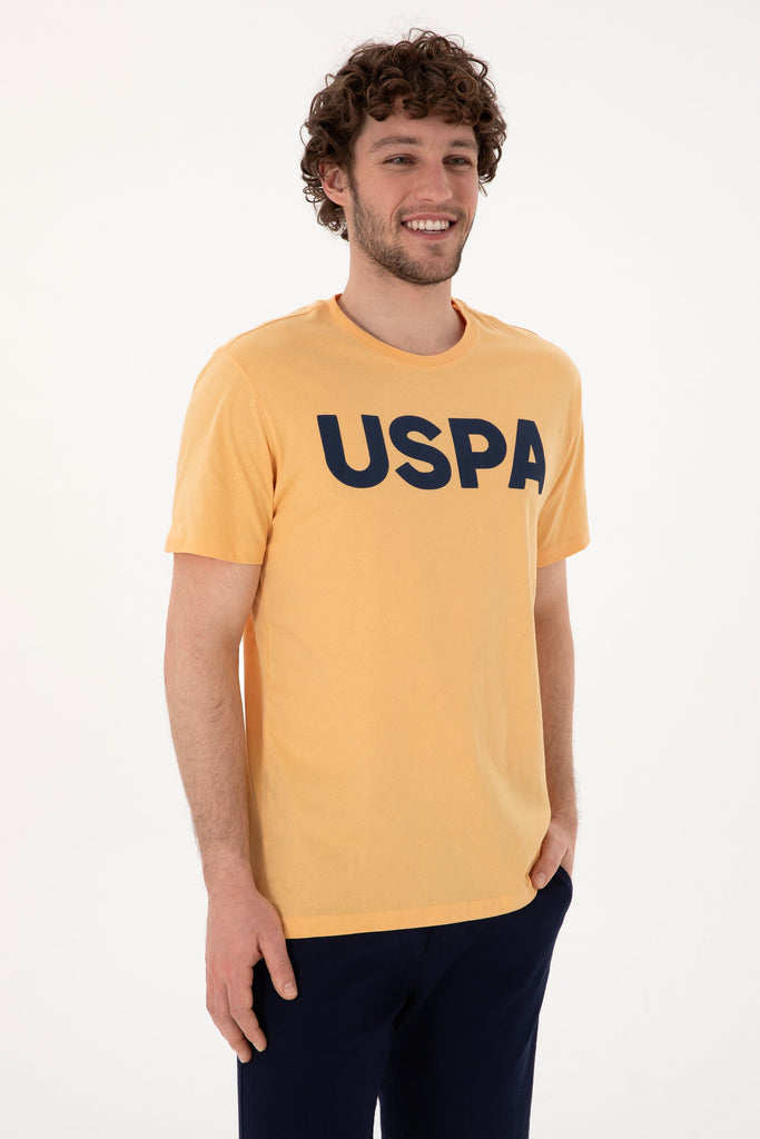 U.S. Polo Assn. žuta muška majica s natpisom-[SKU]