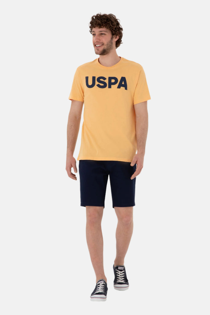 U.S. Polo Assn. žuta muška majica s natpisom-[SKU]
