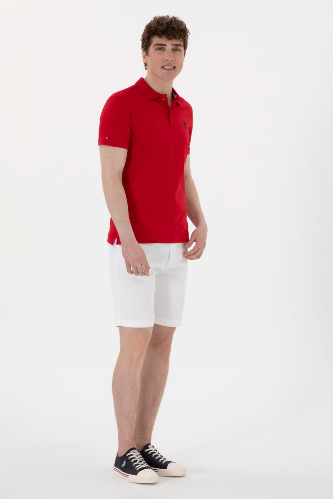 U.S. Polo Assn. crvena muška majica s kratkim rukavima-[SKU]