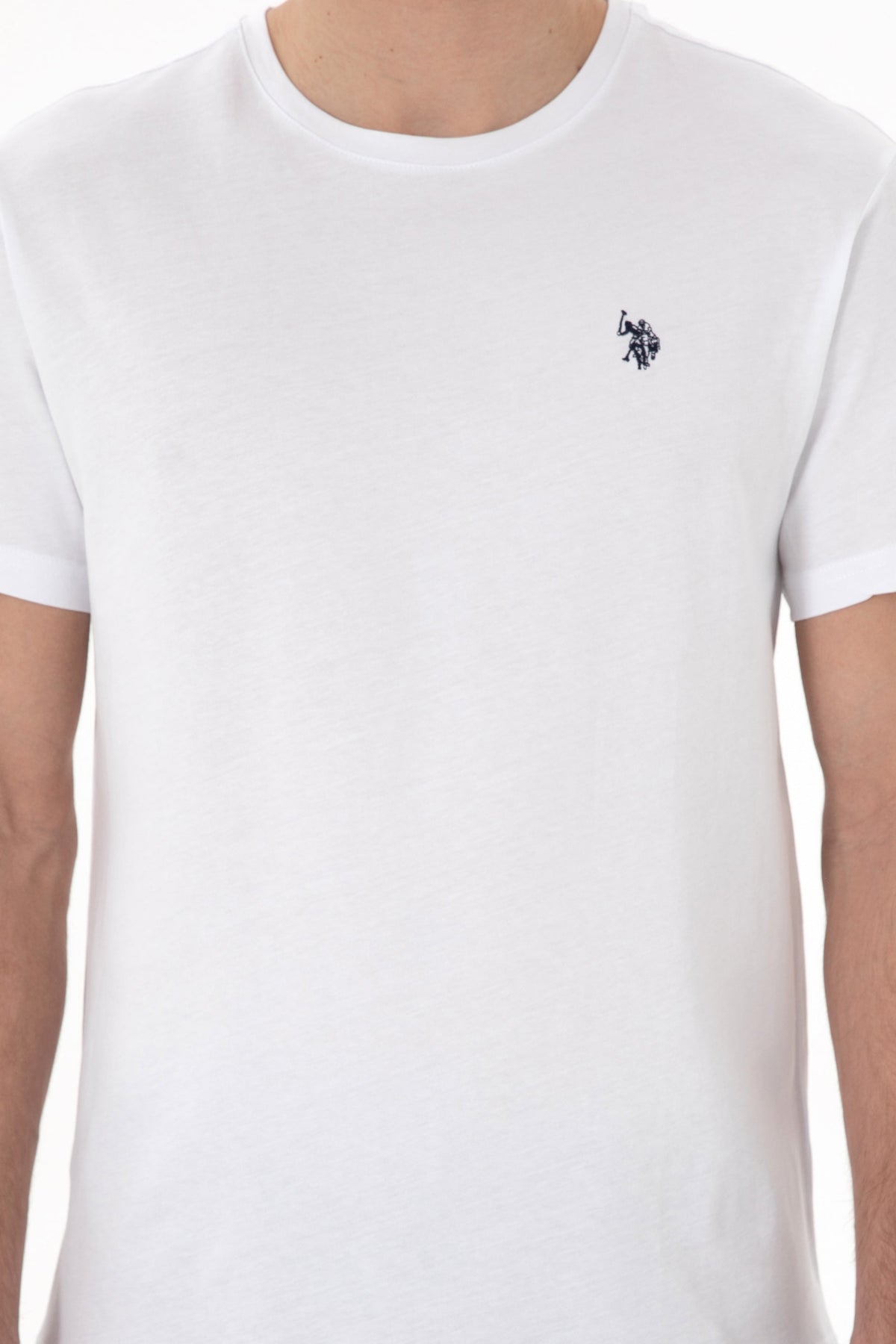 U.S. Polo Assn. bijela muška majica s okruglim izrezom i vezenim logom