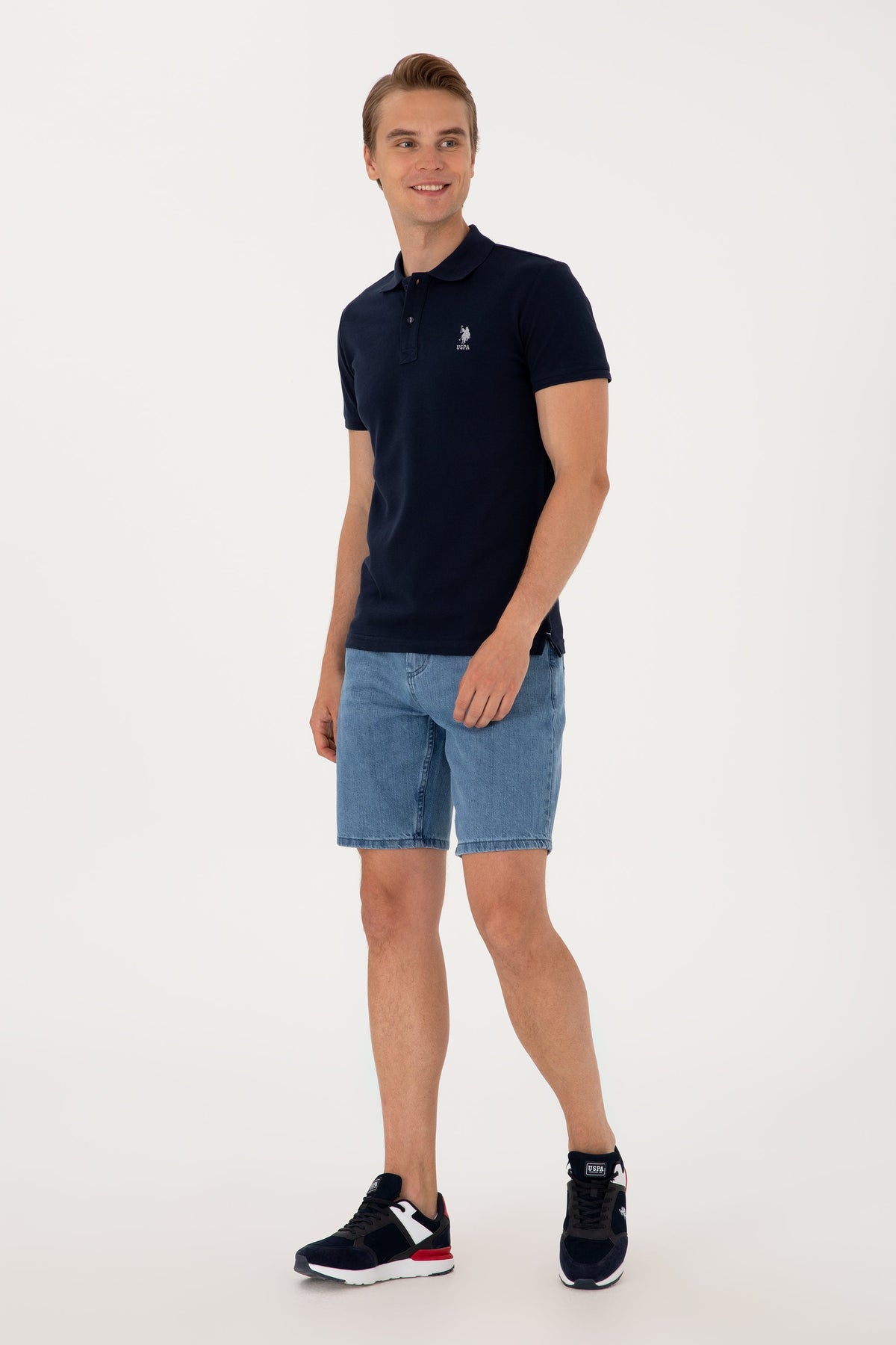 U.S. Polo Assn. teget muška polo majica s vezenim logom