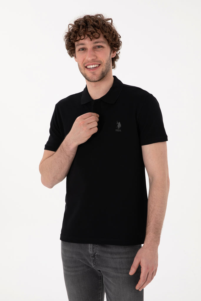 U.S. Polo Assn. crna muška majica s kratkim rukavima-[SKU]