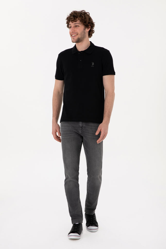 U.S. Polo Assn. crna muška majica s kratkim rukavima-[SKU]