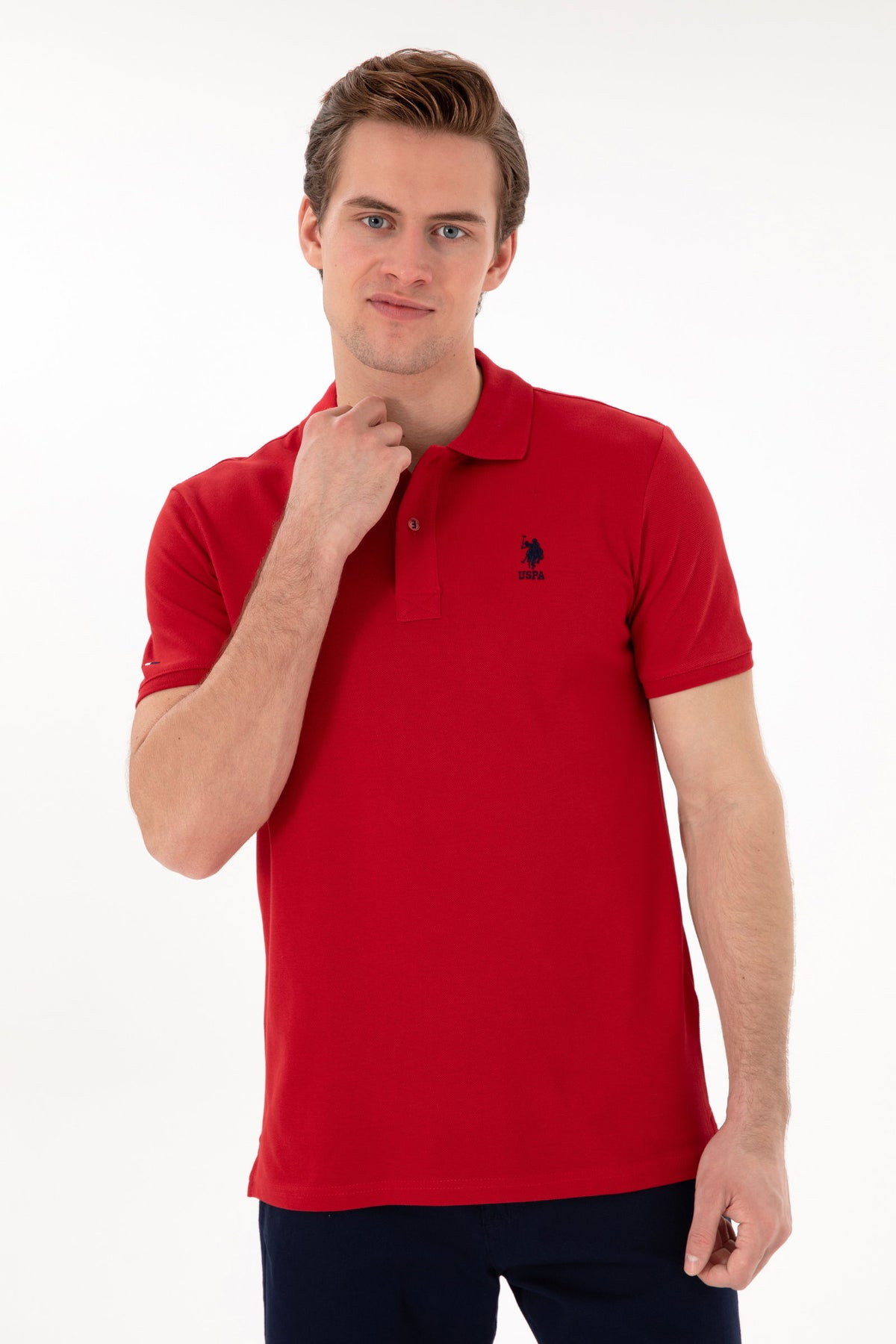 U.S. Polo Assn. crvena muška polo majica s vezenim logom